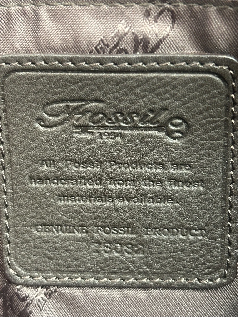 Fossil Pebbled Leather and Nylon ZB8843 Unisex Brown Messenger Bag/Work Satchel